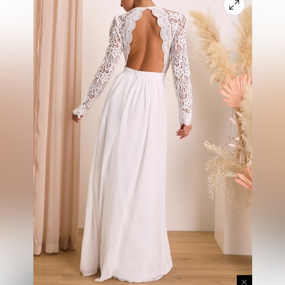 Lulus Awaken My Love White Long Sleeve Lace Maxi Dress - Picture 3 of 13